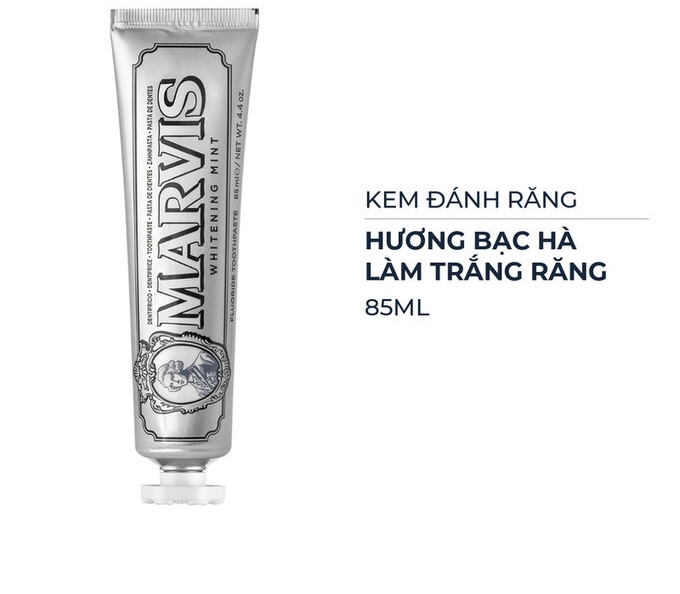 Kem Đánh Răng Marvis Màu Bạc Làm Trắng Răng 85ml