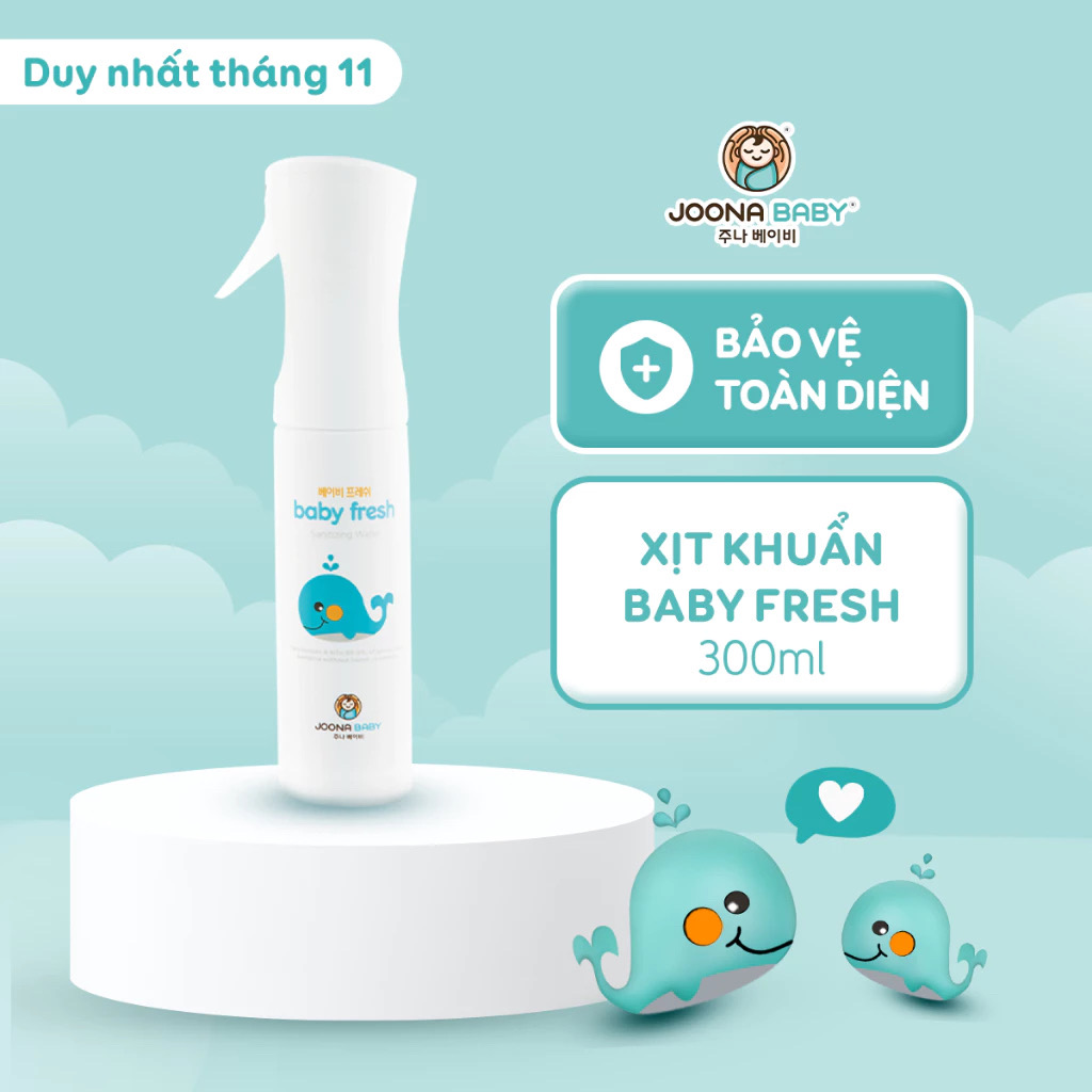 ￼Xịt diệt khuẩn, khử mùi Baby Fresh an toàn cho bé 300ml - JOONA BABY VN