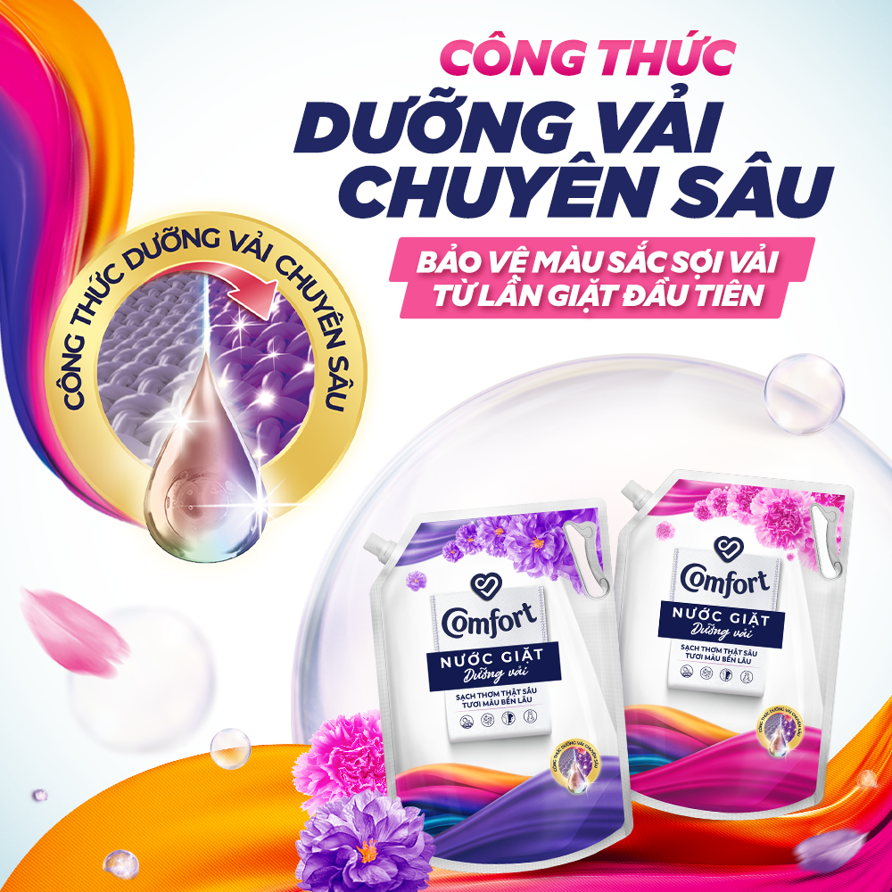 ￼Combo 2 Túi Nước Giặt Comfort Dưỡng Vải Đa Năng 3.0KG/ 3.8KG (Thiên nhiên Thanh Khiết / Thanh Lịch/ Thời Thượng)