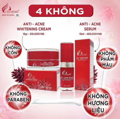 Combo trị mụn, sáng da ANTI-ACNE CHARME