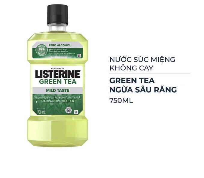 Nước Súc Miệng Listerine Trà Xanh Ngừa Sâu Răng 750ml