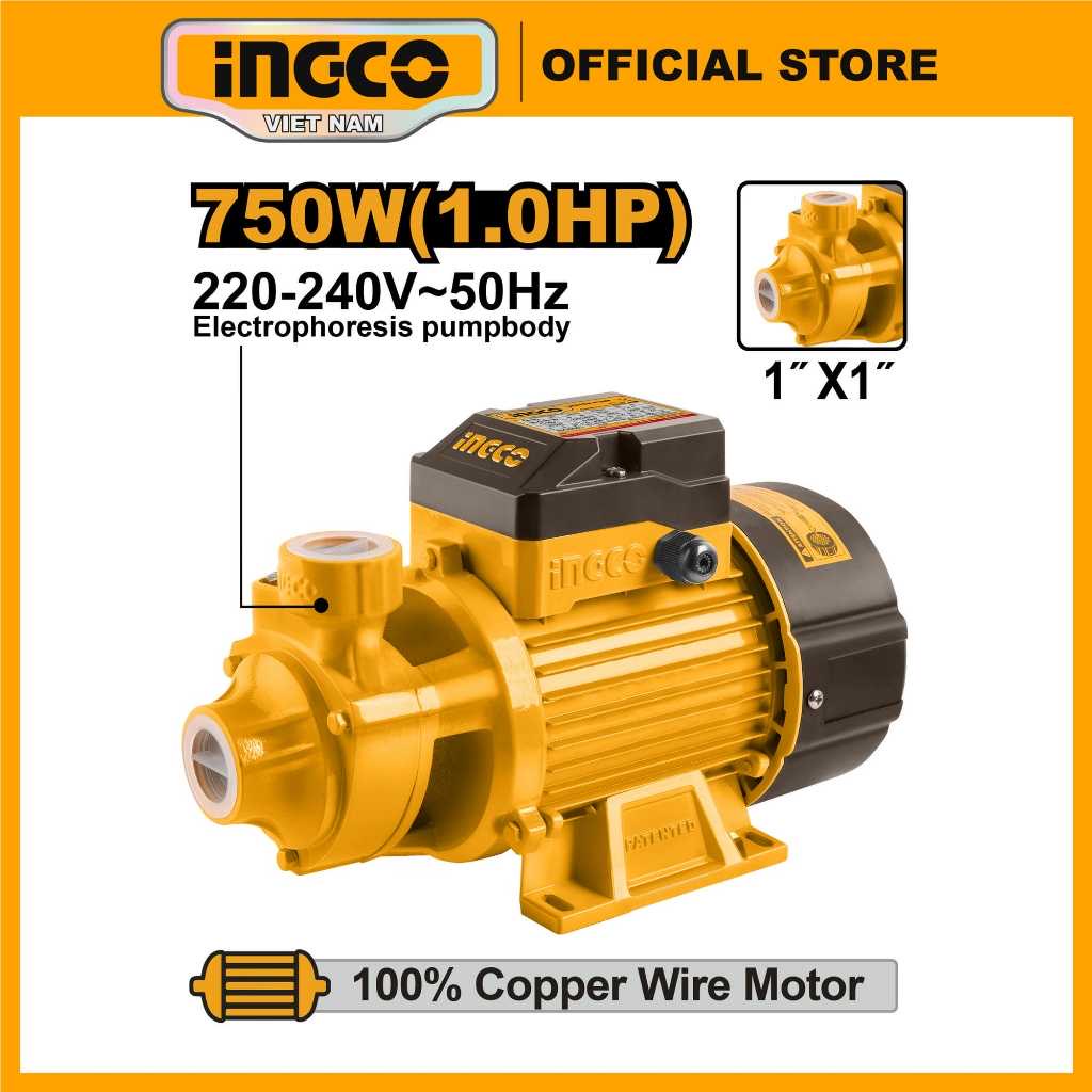 ￼Máy bơm nước INGCO VPM7508 750W 1HP