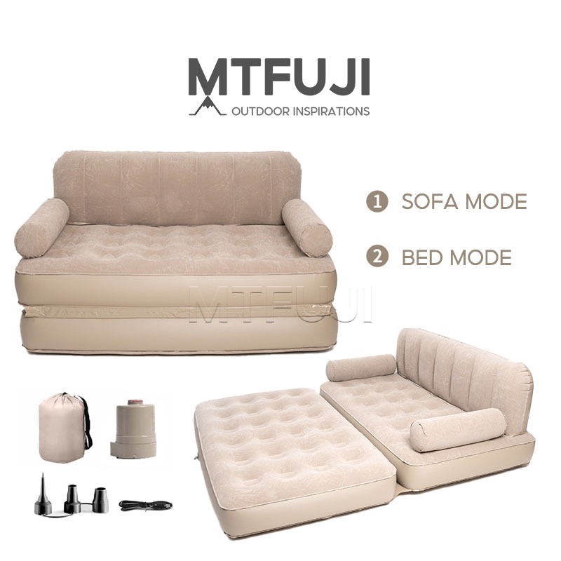 Mt.Fuji Bơm Hơi Phô Mai Giường Ngoài Trời Giường Gấp Cắm Trại Sofa Lều Đệm Không Khí Máy Bơm Sống