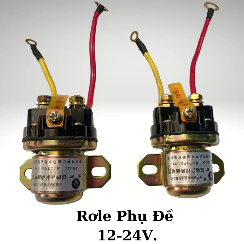 ￼Relay, Rơle Phụ Đề, Cóc Đề 12V-24V...Bắt Cho Xe Ô tô Tải , Xe Công Trình, Xe Cơ Giới, Xe Nâng, Xe Ba Gác (Loại tốt)