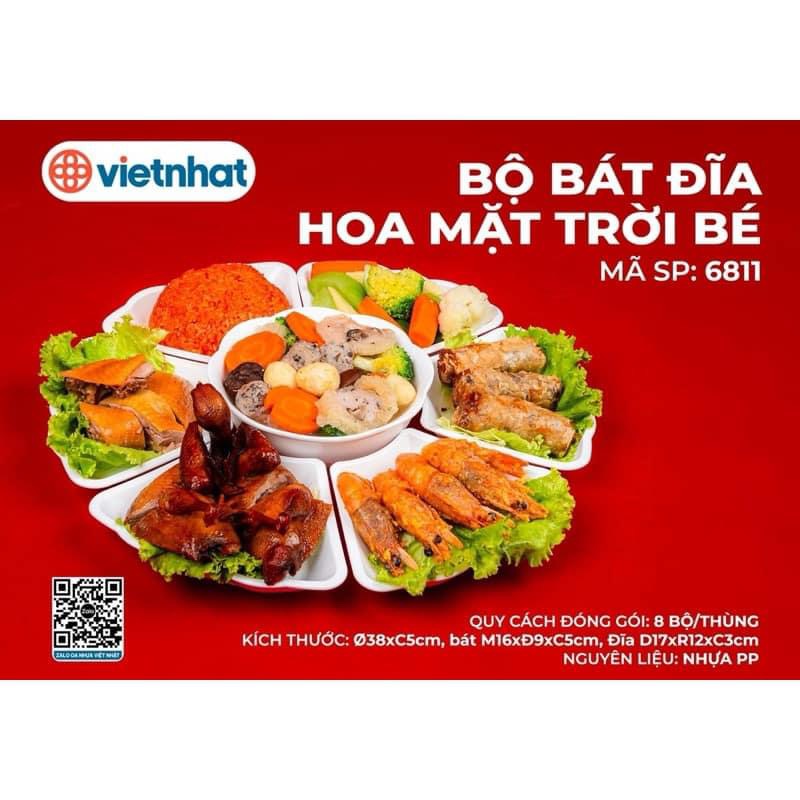 Bộ bát đĩa hoa mặt trời bé Việt Nhật